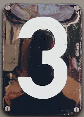 a door with a number three on it